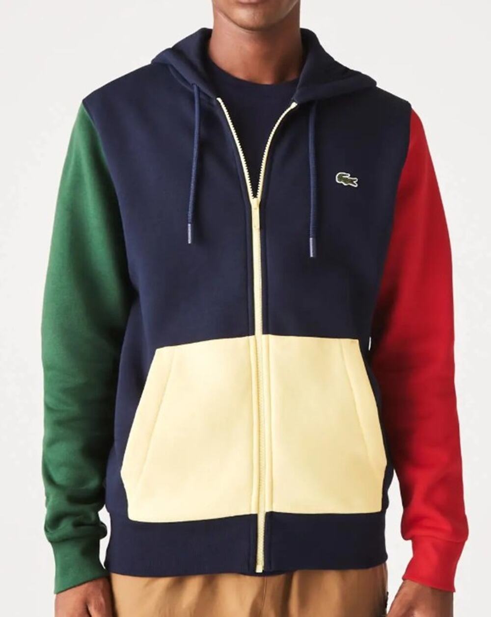 Lacoste Men's Classic Fit Colorblock Zip Up Hoodie 2XL
